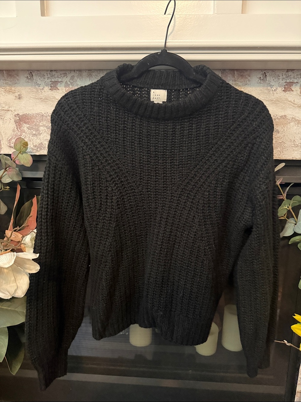 a new day Black Chunky Knit Turtleneck Sweater